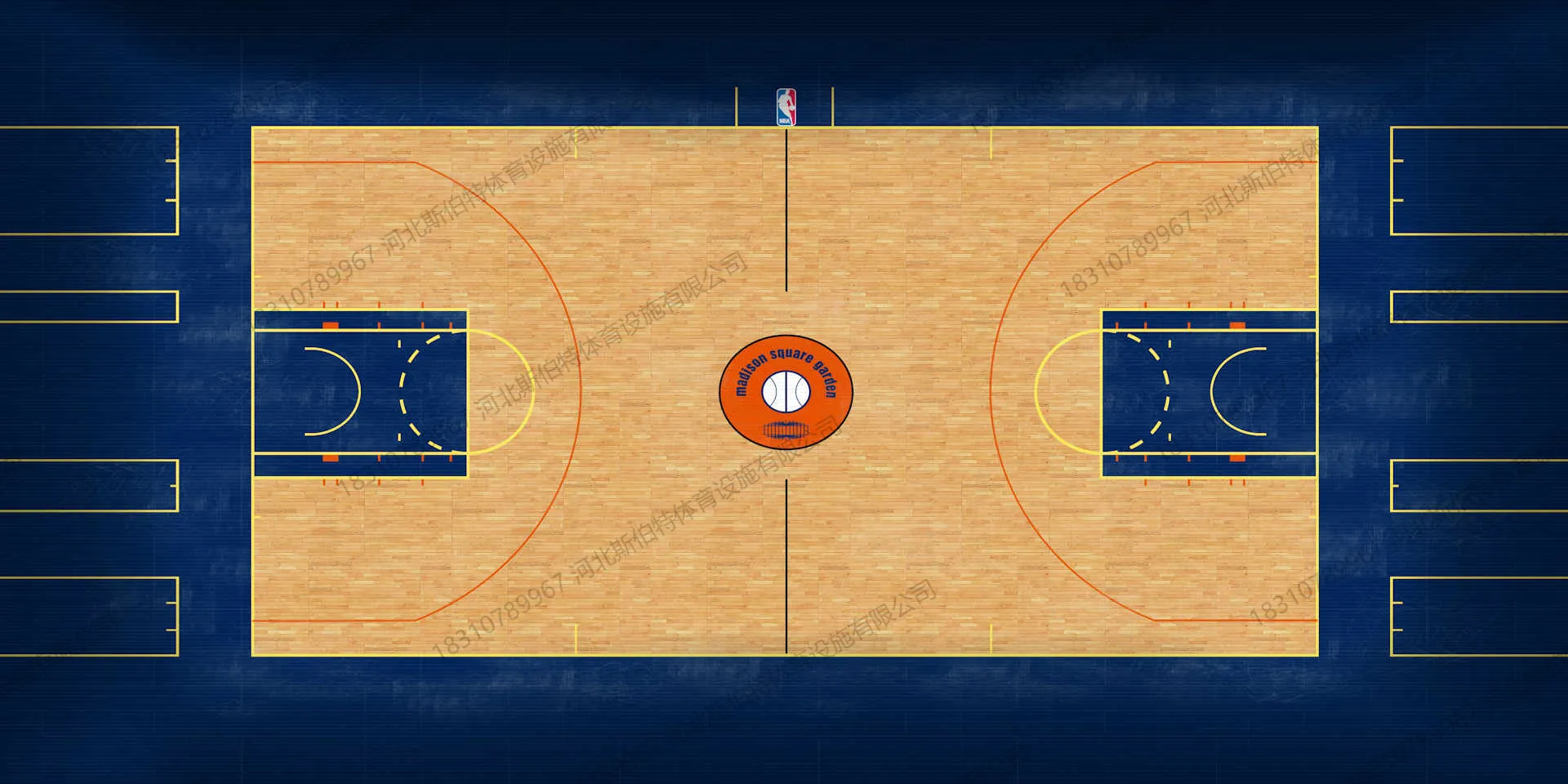 NBA 经典球场地板图案复刻:彩漆设计怎么落地 - 第 3 张