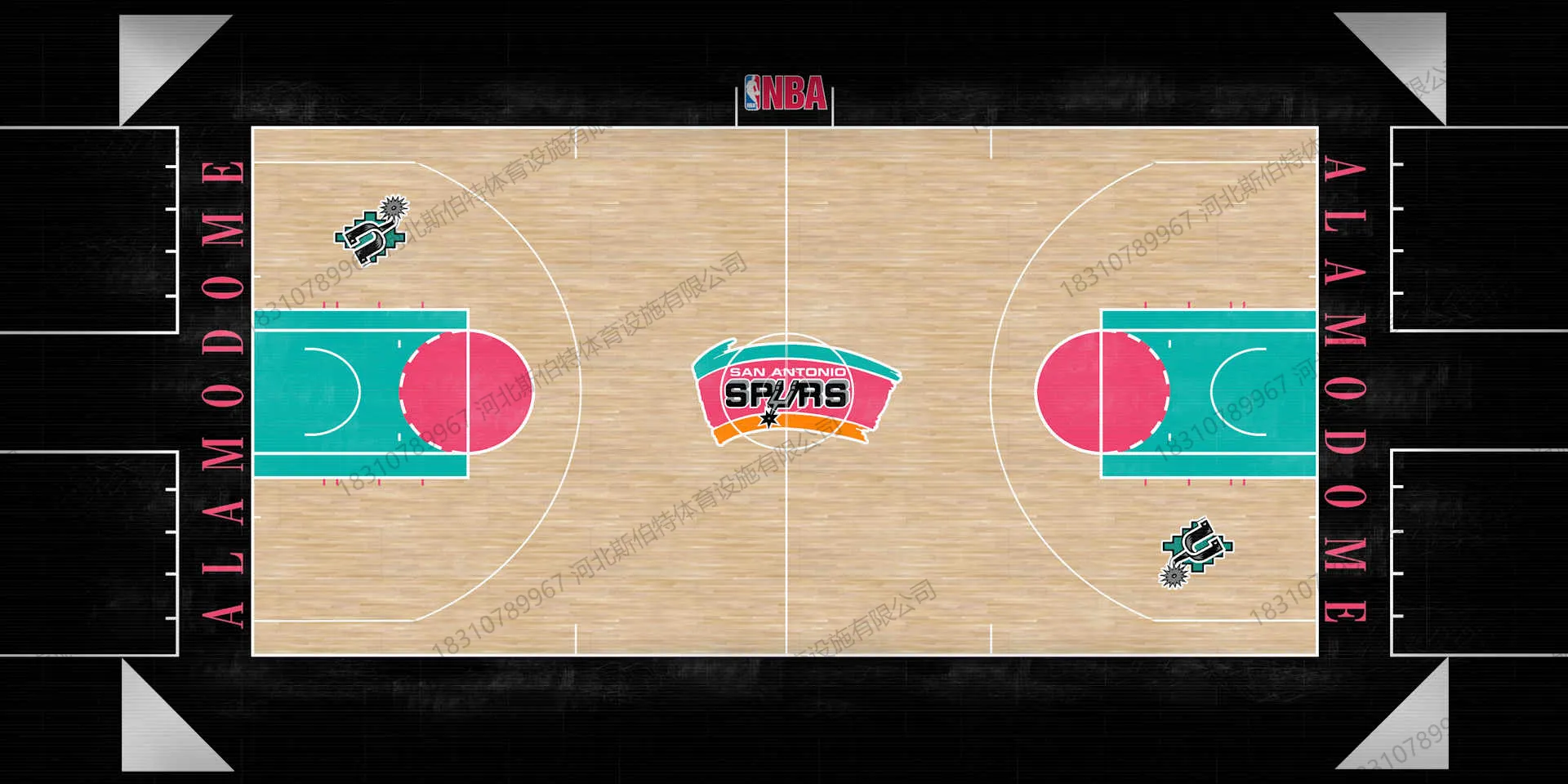 NBA 经典球场地板图案复刻:彩漆设计怎么落地 - 第 9 张