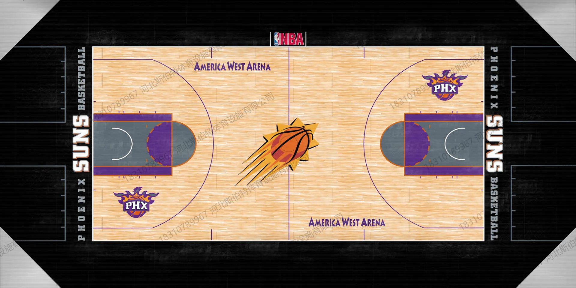 NBA 经典球场地板图案复刻:彩漆设计怎么落地 - 第 14 张